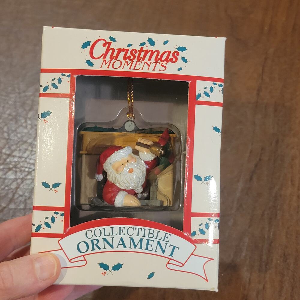 Vtg Westmar Christmas Moments Santa in Chimney Ringing Bell Collectible Ornament